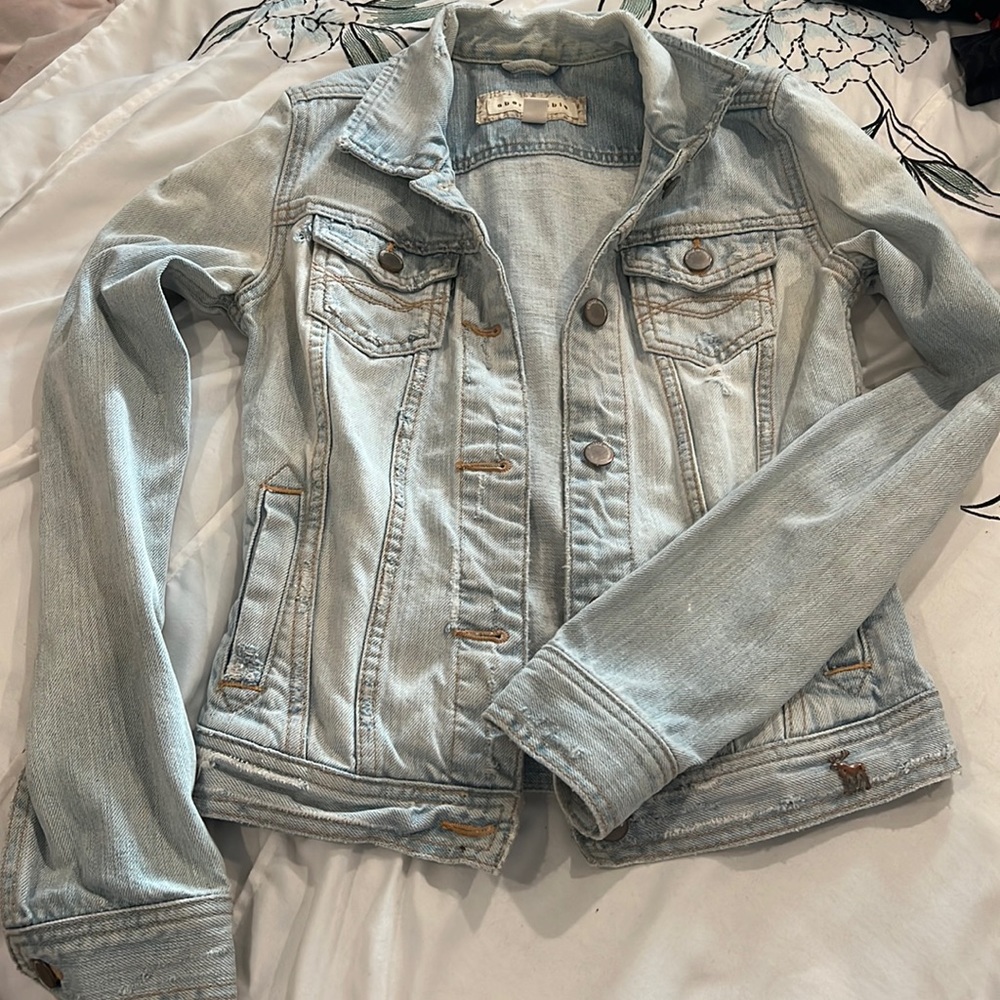 Vintage Abercrombie denim jacket size Large kids fits XS-S